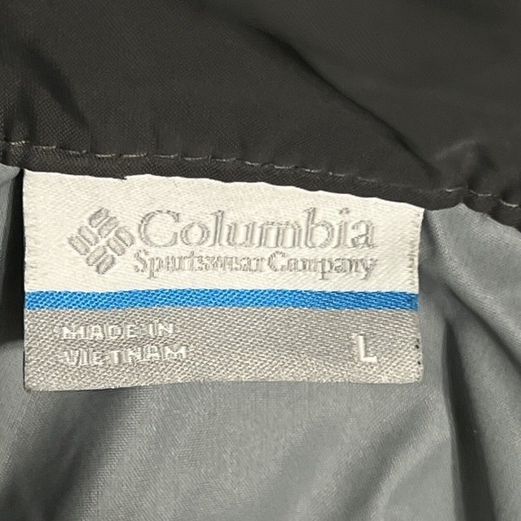 Columbia Jacket Men's L Full Zip Up Hooded Packable Black 100% Nylon RN 69724 - Picture 4 of 17